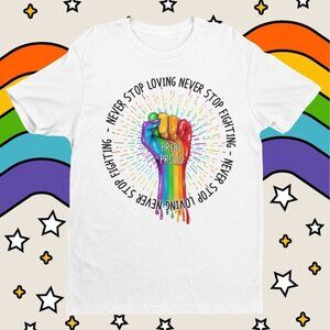 Unisex  rainbow gay shirt rainbow shirt gay symbol shirt